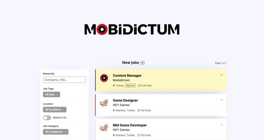 mobidictum career portal jobs