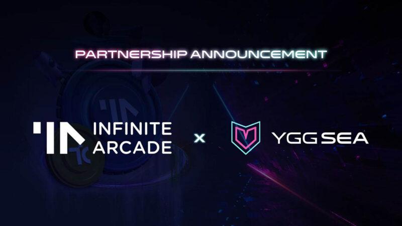 Infinite Arcade ve YGG SEA'nın partnerlik duyurusu görseli