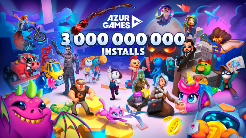 Azur Games 3 billion downloads banner