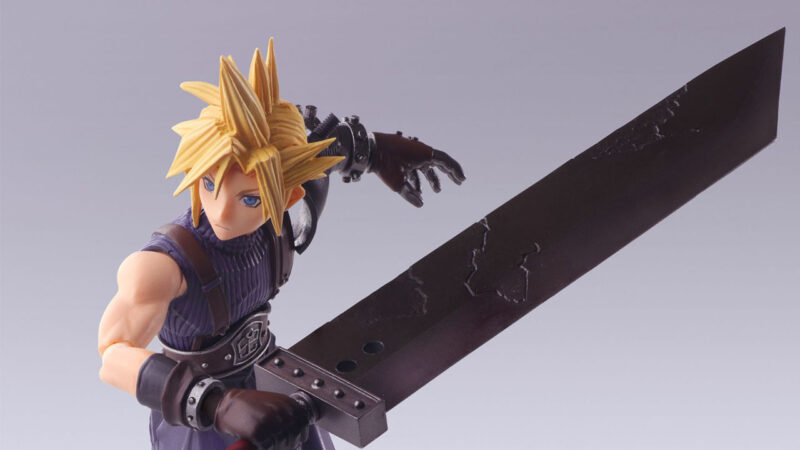 Final Fantasy VII heroe Cloud's action figure which is also an NFT