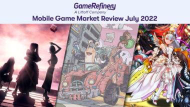Three cover arts from most popular mobile games in July 2022