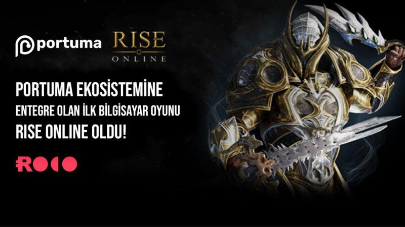 Rise Online World karakteri ve Portuma ile Rise Online logoları