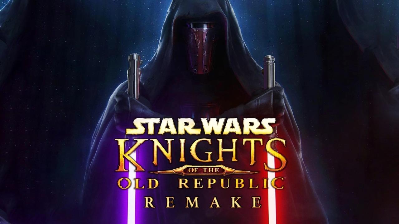 Star Wars: Knights of the Old Republic remake logo in front of a jedi