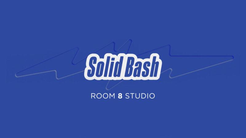 Solid Bash's logo on a blue background