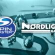 Logos of Spin Master and Nordlight on cyan background