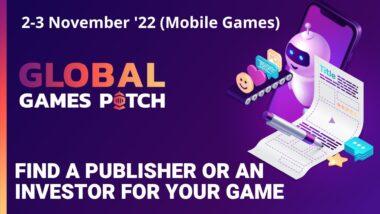 Global Games Pitch dates and logo on the purple background
