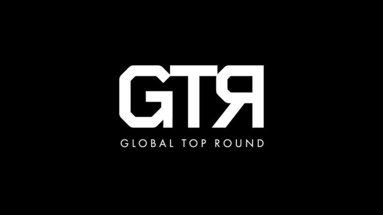 Siyah arka plan üzerinde Global Top Round logosu
