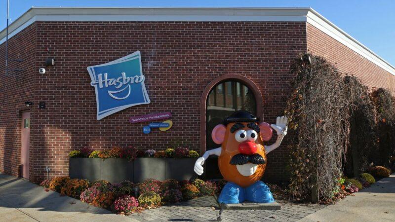 Hasbro HQ with a Toy Story character