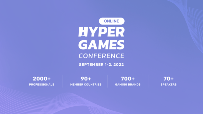 Hyper Games Conference logo on the purple background