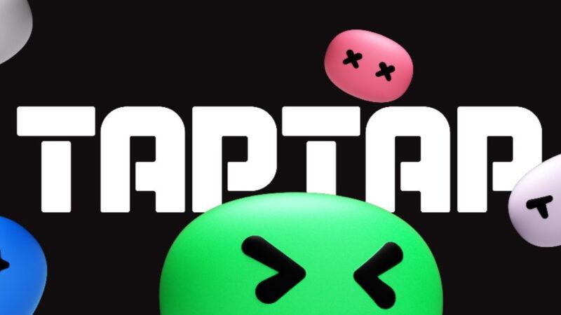 TapTap mascot Tato around the TapTap logo