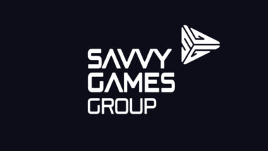 Savvy Games Group logo in front of a black background