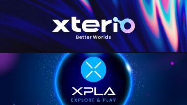 Üst tarafta Xterio logosu ve alt tarafta XPLA logosu