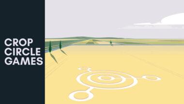 Crop Circle Games's logo on a crop field drawing