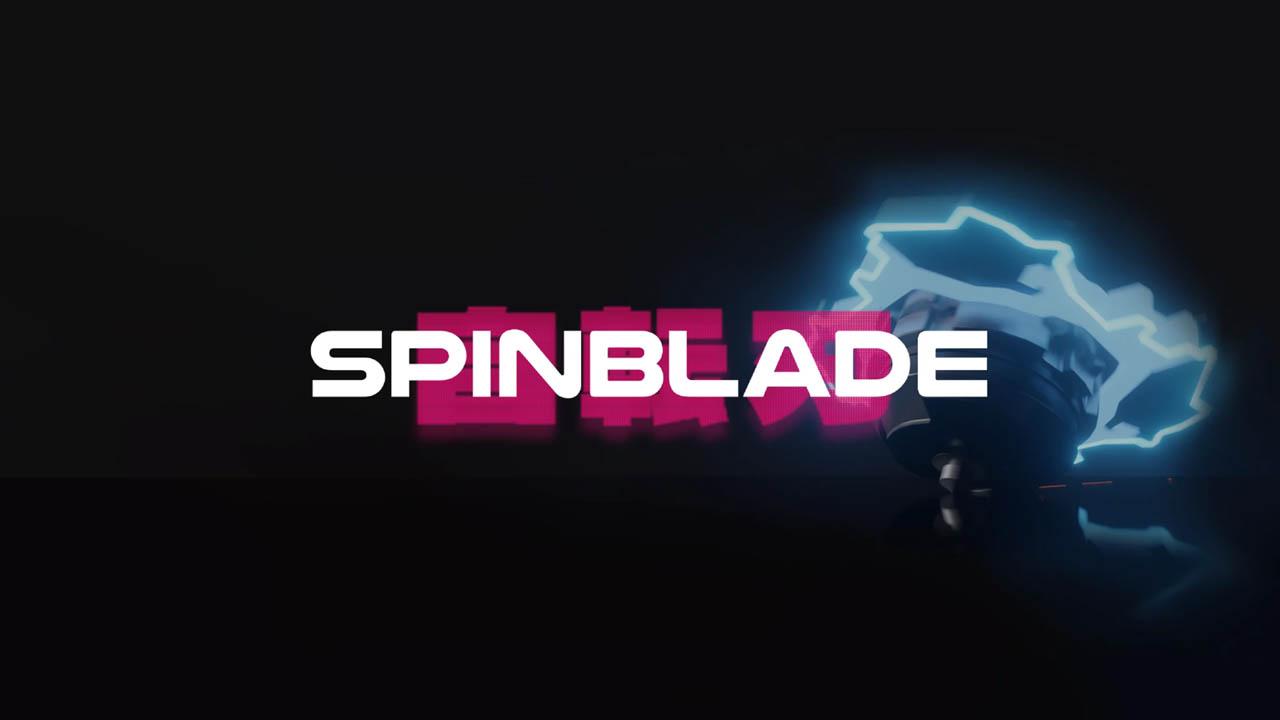 Spinblade's logo on a black ground.
