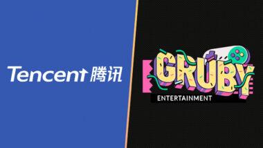 Tencent and Gruby Entertainment logos side by side