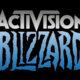Activision blizzard logo on black background
