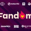 Purple background fandom logo in middle surrounded by other brands