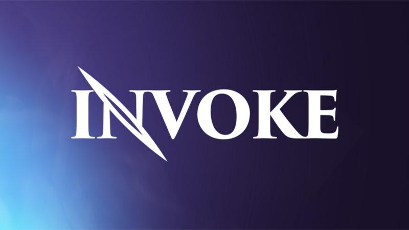 invoke logo on purple background