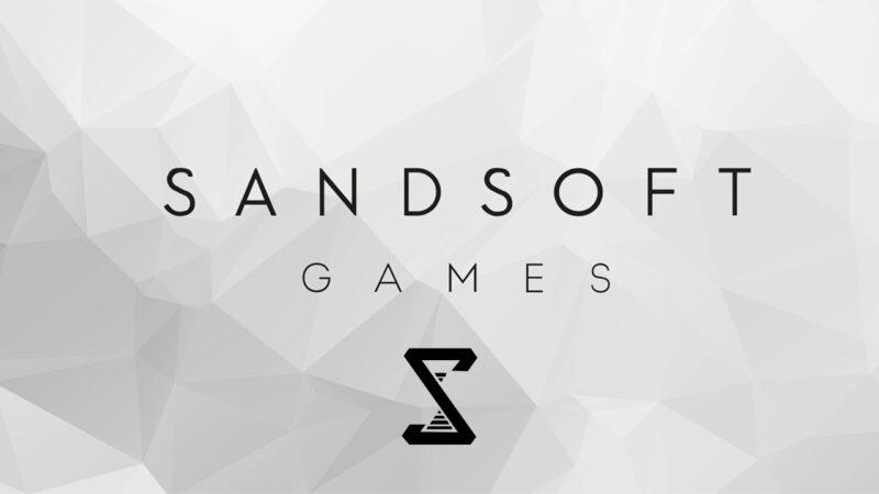 Sandsoft Games logo on grey background