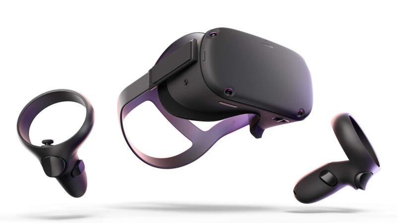 The Meta Quest Vr Headset and controllers