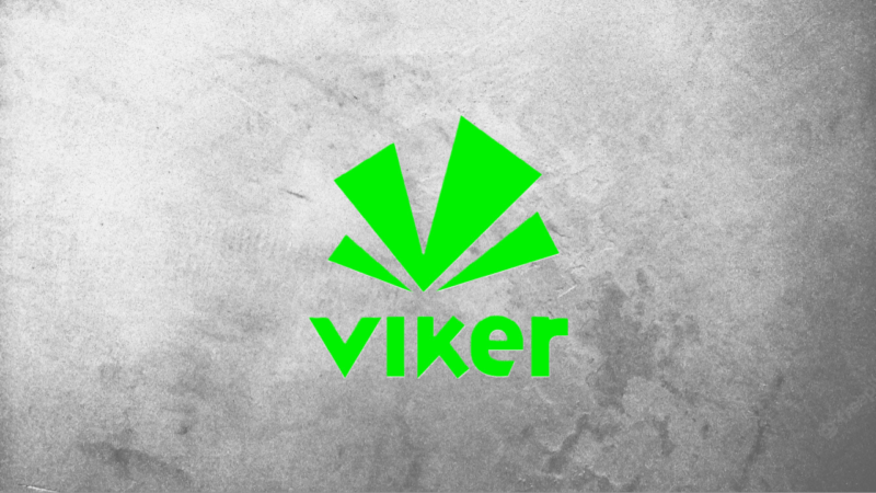 VIKER logo in front of a light grey background