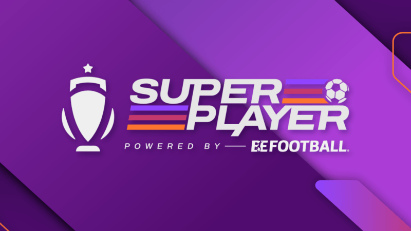 BeFootball and SuperPlayer logos over a purple background