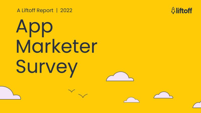 app market survey 2022 on yellow background