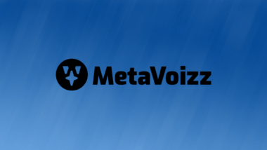MetaVoizz Logo on ablue blackground