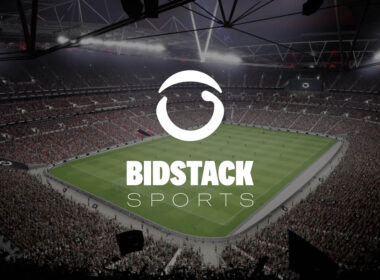 bidstack sports logo over a football stadium