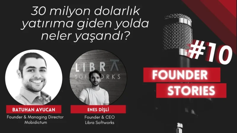 photos of enes dişli from libra softworks and batuhan avucan over a dark background.