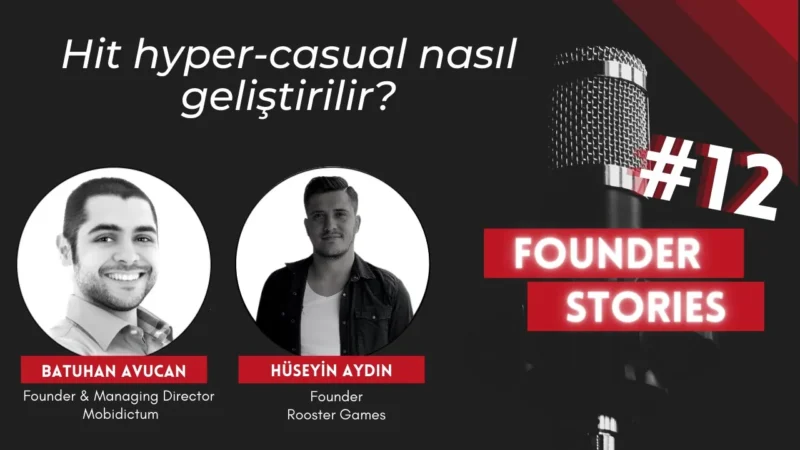 batuhan avucan and rooster games's founder hüseyin aydın's photos over a black background.